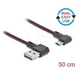 DELOCK 85270 - Cable Dual Easy USB 2.0, conector macho A en conector macho micr
