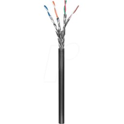 GOOBAY 77624 - Cable de red para exteriores CAT 6, S/FTP (PiMF), 100 m, negro