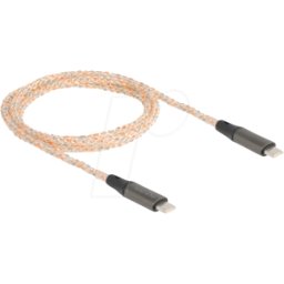 DELOCK 88288 - Cable de carga y sincronización, conector USB-C, RGB, 100 W, 1,2