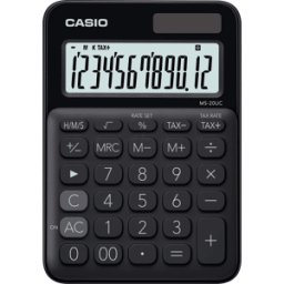 CASIO MS20UC-BK - Calculadora de sobremesa CASIO, solar, negra