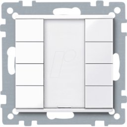 MERTEN ME 617425 - Pulsador cuádruple plus, blanco activo brillante, sistema