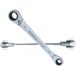 PROXXON 23236 - Llave de carraca con estrella, SW 10-19, 4 en 1