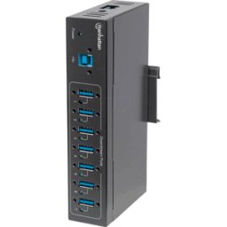 MANHATTAN 164405 - Hub USB 3.0, 7 puertos, sin fuente de alimentación, industrial