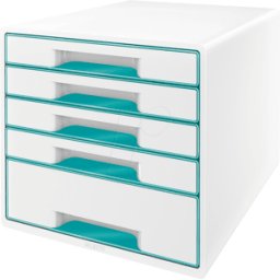 LEITZ 52142051 - Caja de cajones, WOW CUBE, turquesa