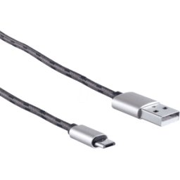 SHIVERPEAKS SHVP BS1450079 - Conector USB-A > USB Micro B, nylon, marrón 0,9m