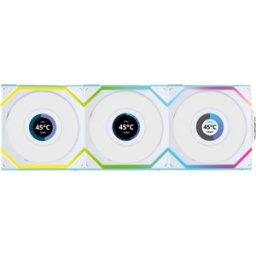LIAN 12SLLCD1W3W - Lian Li Wireless LCD Ventilador, ARGB, PWM, incl. 120 mm, blanco
