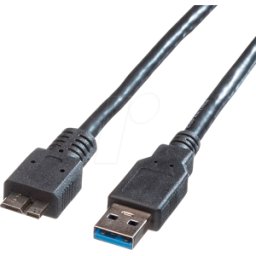 ROLINE 11028873 - Cable USB 3.0, conector macho a macho Micro B, 0,8 m