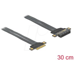 DELOCK 85768 - Tarjeta Riser PCI Express x4 a x4 con cable flexible de 30 cm