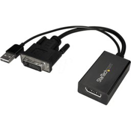 STARTECH.COM ST DVI2DP2 - Adaptador DVI, enchufe DVI al zócalo DP