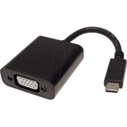 VALUE 12993200 - Adaptador USB-C > VGA, negro, 1080p a 60Hz, 0,10 m
