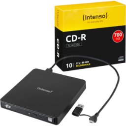 INTENSO BUNDLE1 - INTENSO Grabadora Ext. CD/DVD + 10 CD-R