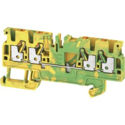 WEIDMÜLLER A4C 2.5 PE - Borne de paso Klippon® Connect, serie a verde / amarillo