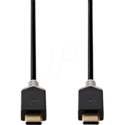 NEDIS N CCBW64700AT10 - Cable USB 3.0, conector tipo C > conector tipo C, 1 m, antracita