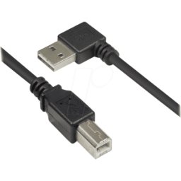 GOOD CONNECTIONS GC 2510-EU02W - Cable USB 2.0, enchufe EASY a acodado a conector B, 2 m
