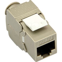 VALUE 26990375 - Conector hembra Keystone RJ45 > LSA Cat.6A, apantallado, platead