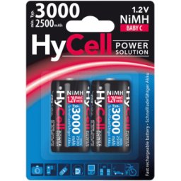 ANSMANN ANS HC 2XC - HyCell, batería NiMH, C (Baby), 3000 mAh, paquete de 2