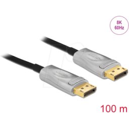 DELOCK 84143 - Cable óptico activo DisplayPort 1.4 8K 100 m