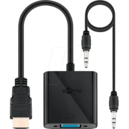 GOOBAY 68793 - Adaptador HDMI, conector macho HDMI a conector hembra VGA
