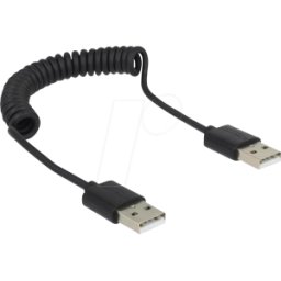 DELOCK 83239 - Delock Cable USB 2.0-A male / male coiled cable