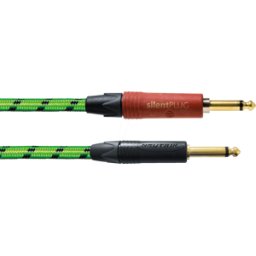 CORDIAL BLACKLIGHT 6PPGS - Cable de instrumentos BLACKLIGHT PP-SILENT, 6 m, verde, jack 6,3