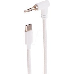 SHIVERPEAKS SHVP BS14-08046 - Cable adaptador USB C a ángulo jack, estéreo, 3,0 m.