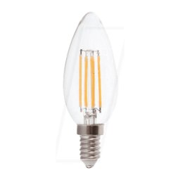 V-TAC VT-214301 - Lámpara LED E14, 4 W, 400 lm, 2700 K, filamento