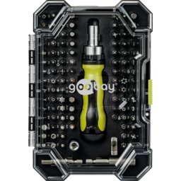 GOOBAY 77844 - juego de destornilladores de 100 piezas Bit set con caja de tran