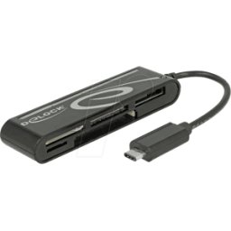 DELOCK 91739 - Lector de tarjetas, Externo, USB 2,0, Tipo-C.