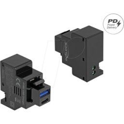 DELOCK 41482 - Módulo Keystone con puerto de carga USB Tipo-A y USB Type-C™ PD