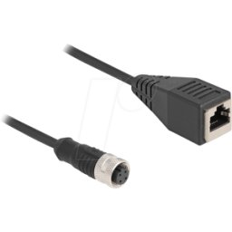 DELOCK 60066 - M12 Cable adaptador con codificación RJ45 50 cm