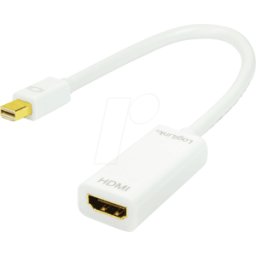 LOGILINK CV0036A - Adaptador DisplayPort, conector Mini DP a toma HDMI