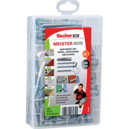 FISCHER BEFESTIGUNGSSYSTEME FD 513894 - Caja maestra UX + tornillos + ganchos, 118 piezas