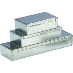 TEKO 393 - Carcasa de chapa de acero, 122 x 68 x 28 mm (plata)