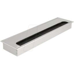 DELOCK 66863 - Paso de cables para montaje en mesa, cepillo, 300 x 80 x 28 mm,