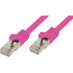 FREI PATCH-C7 025MA - Cable de interconexiones de 0,25 m - cable bruto Cat.7, magenta/