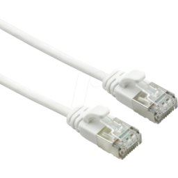 ROLINE 21151698 - Cable de parche, Cat.6a, U/FTP, SLIM, blanco, 0,15 m..