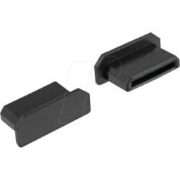 DELOCK 64028 - Cubierta antipolvo, toma HDMI mini-C sin asa, 10 unidades, negro