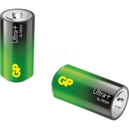 GP-BATTERIES GP UP2 C - Ultra Plus, pila alcalina, C (Baby), paquete de 2