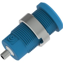 ELECTRO PJP PJP 3270-C-BL - Conector hembra tipo banana de seguridad, 4 mm, conexión