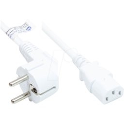 GOOD CONNECTIONS GC P0130-W100 - Cable de red tipo E+F CEE 7/7 a C13 , blanco, 1,5 mm², 10 m