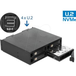 DELOCK 47235 - Bastidor intercambiable 5.25 para SSD 4x 2.5 Y2 NVMe, bloqueo