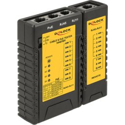DELOCK 86107 - Comprobador de red RJ45 / RJ12 / PoE