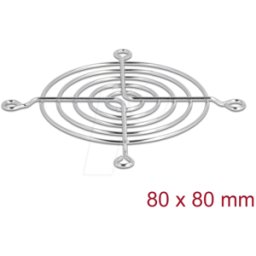 DELOCK 67306 - Rejilla de ventilador, 80 x 80 mm, plata