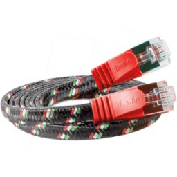 SLIM ST6 025 RT - Cat.6 Cable DELGADO resistente, F/FTP, 0,25 m, rojo