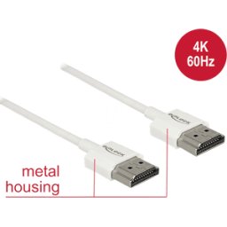 DELOCK 85122 - Cable HDMI de alta velocidad con Ethernet, 4K, 1 m..