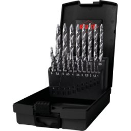 RUKO 259214RO - Juego de taladro espiral UC FLOWSTEP TIP, HSS, 19 piezas