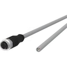 METZ CONNECT MC 142MLA20050 - Cable de sensor, M12, 4 polos, KU > extremo abierto, 5 m