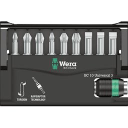 WERA 05056375001 - Juego de puntas Bit-Check 10, mezclado de 10 piezas, torsi&oacut