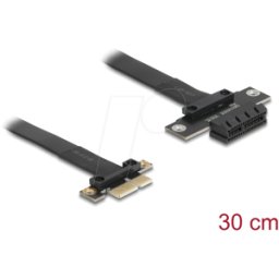 DELOCK 81297 - Tarjeta elevadora PCIe 3,0 x1 > x1, cable de 30 cm