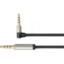 PYTHON GC-M0231 - Cable de audio, conector jack de 3,5 mm, 4 polos, 0,5 m, ancho
